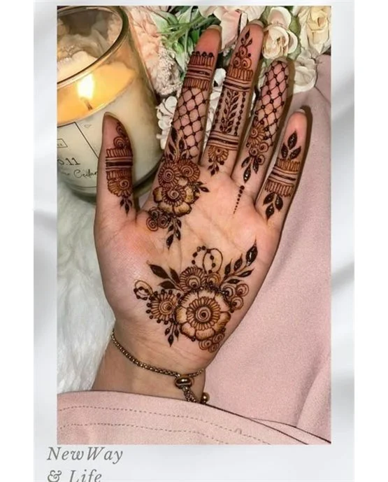 Graceful Mix Coverage Using Front Hand Mehndi Design Graceful Mix Coverage Using Front Hand Mehndi Design